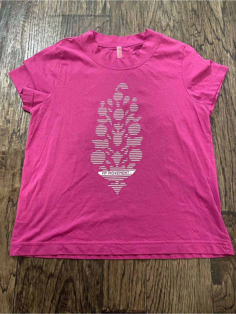 FP Movement by Free People Pink Graphic Crop Tee